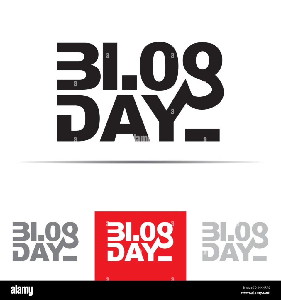 blog day sign le mot blog est associe avec les chiffres de 3108 31 aout date de la blog